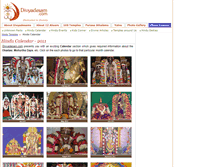 Tablet Screenshot of calendar.divyadesam.com